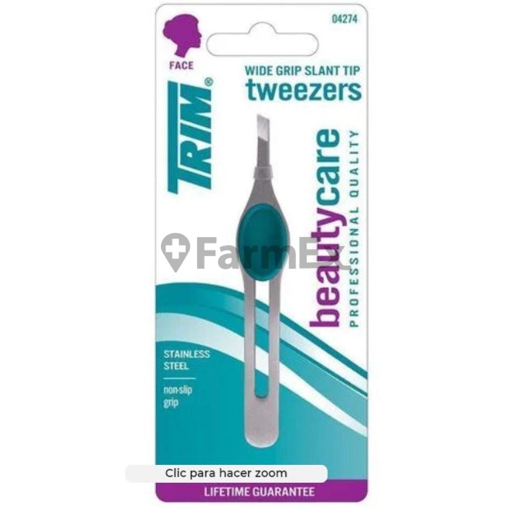 Pinza de cejas Trim "Punta oblicua" Farmex-Fonasa-Persistente